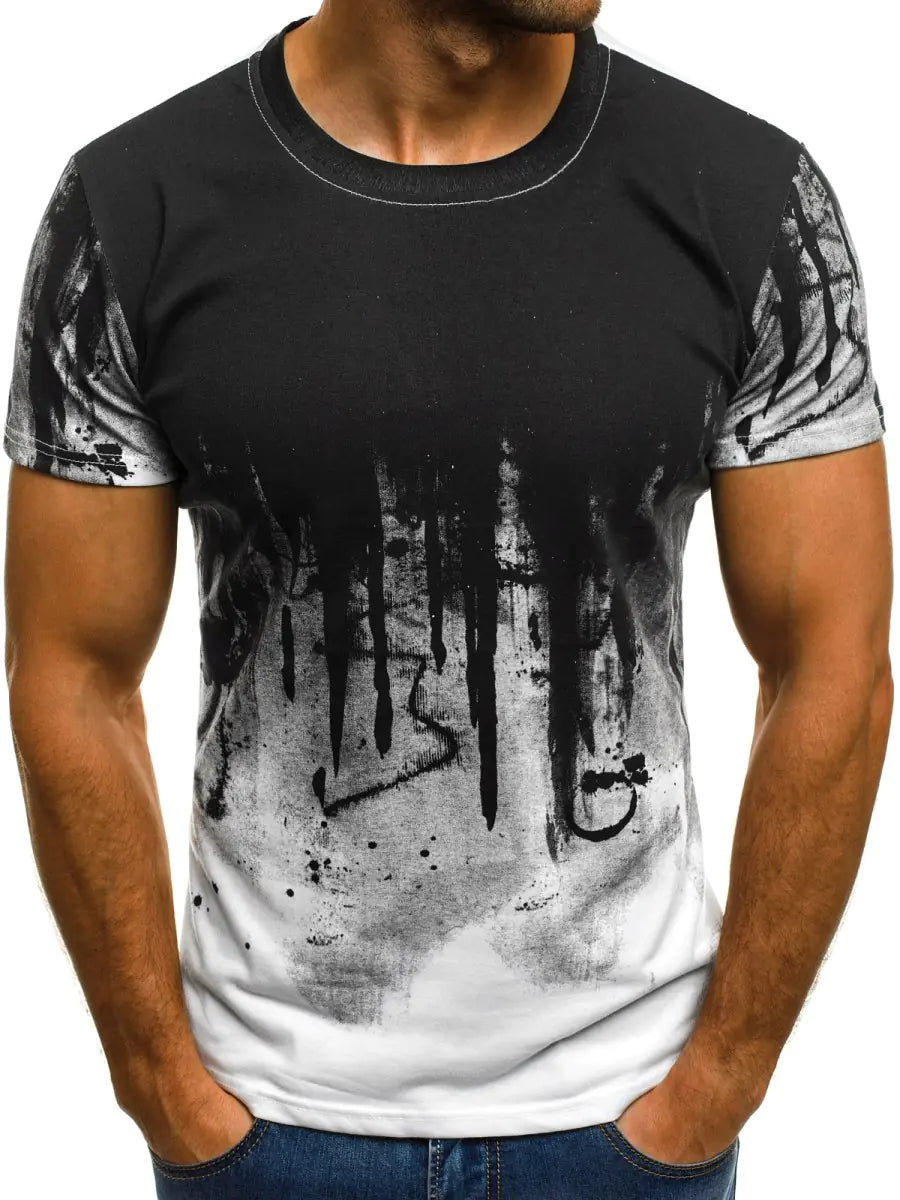 Camiseta de Manga Corta Camuflada para Fitness