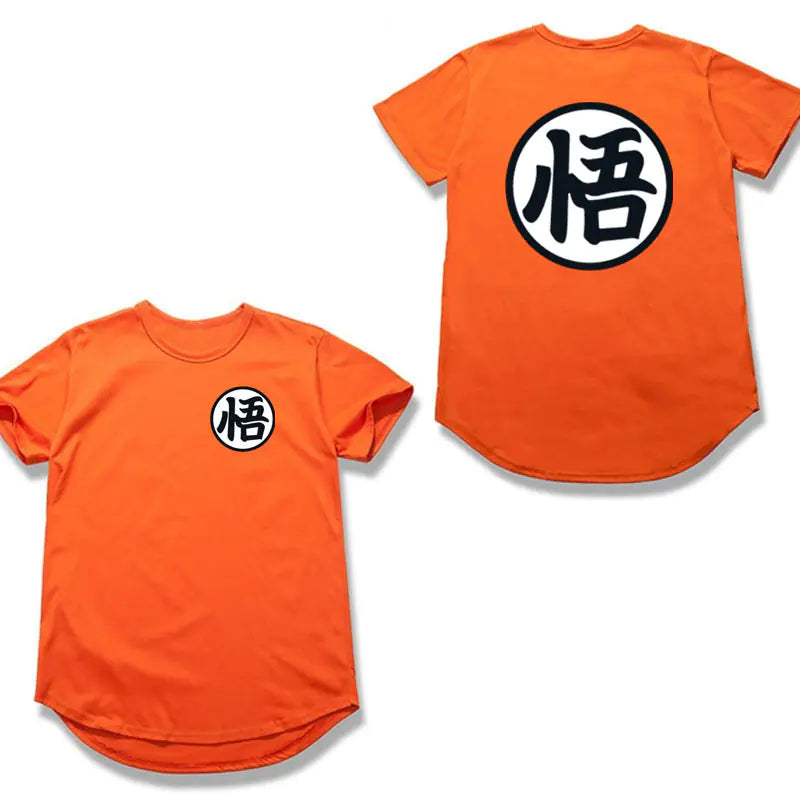 Camiseta Estilo Japonés Dragon Ball Saiyan para Parejas