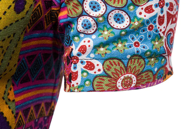 Camisa de Manga Corta Floral.