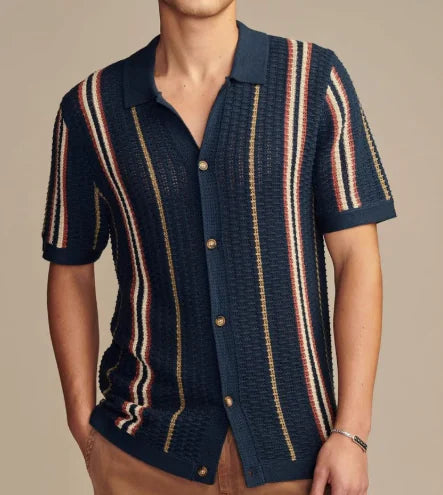 Camisa Polo de Punto Hueco Para Hombre.
