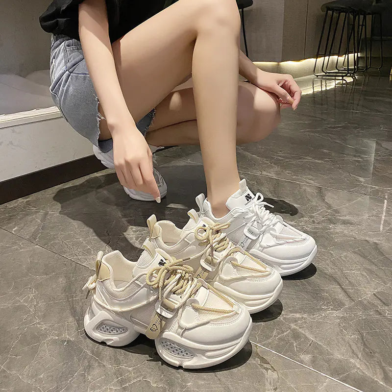 Zapatillas Deportivas Casuales de Suela Gruesa para Mujer