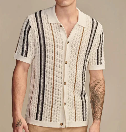 Camisa Polo de Punto Hueco Para Hombre.