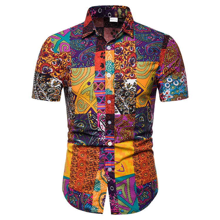 Camisa de Manga Corta Floral.