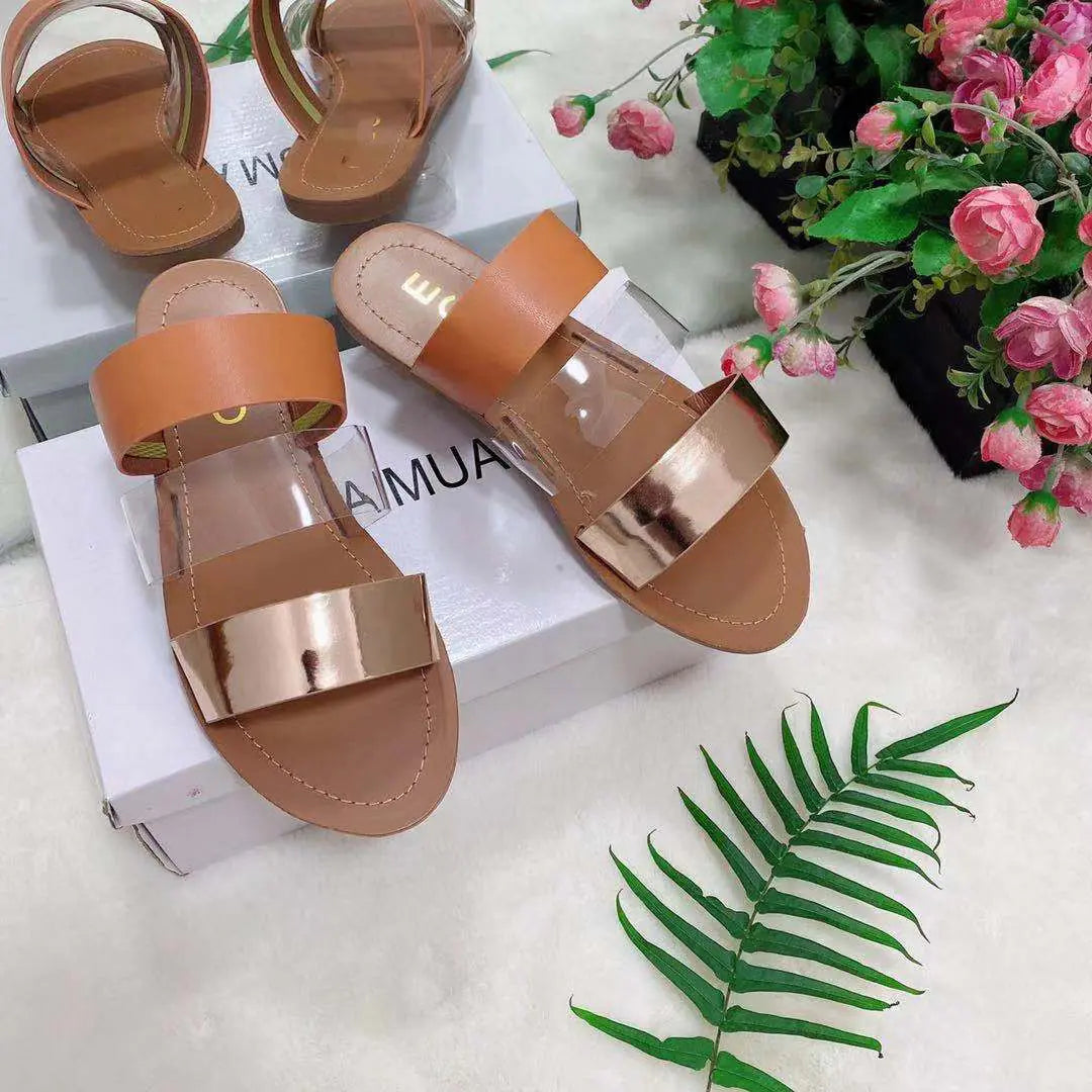 Pantuflas Planas a la Moda - Estilo Europeo y Americano