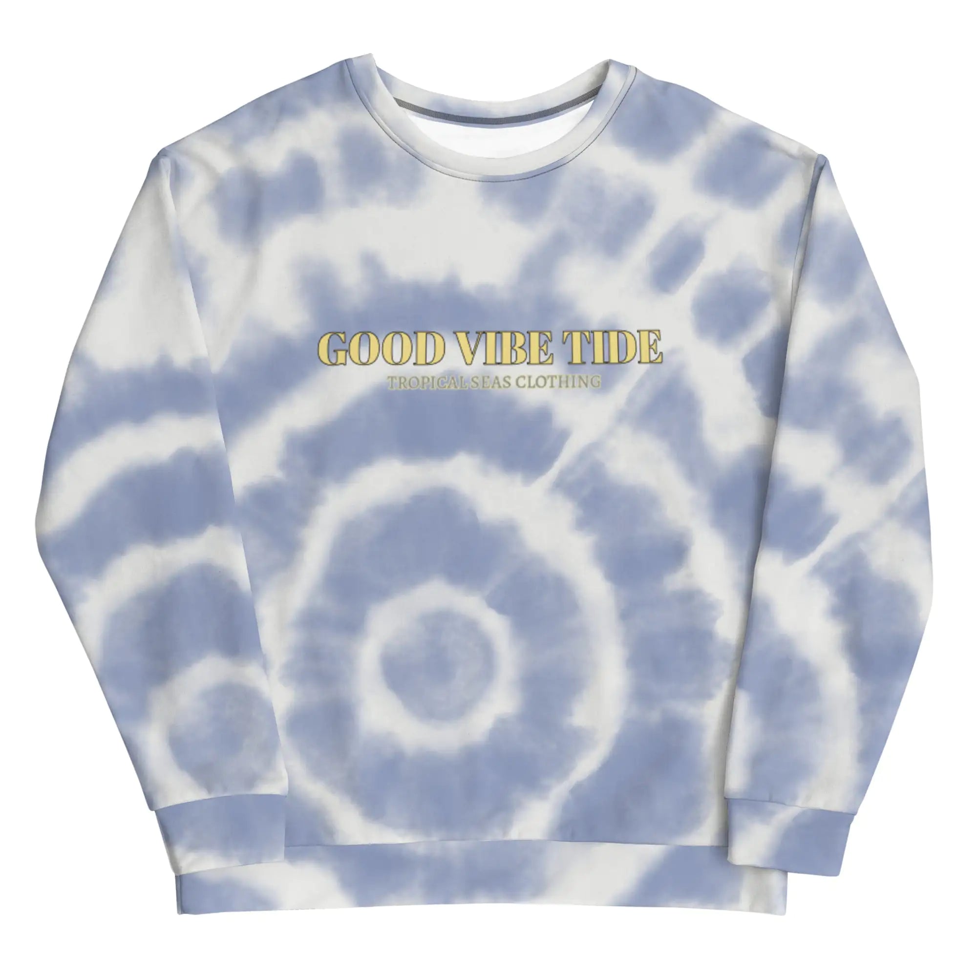 Sudadera Tropical con Diseño de Tie-Dye Azul